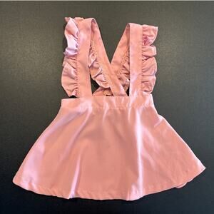 Bailey’s Blossoms Pink Ruffle Pinafore, Toddler Girl Size 2T